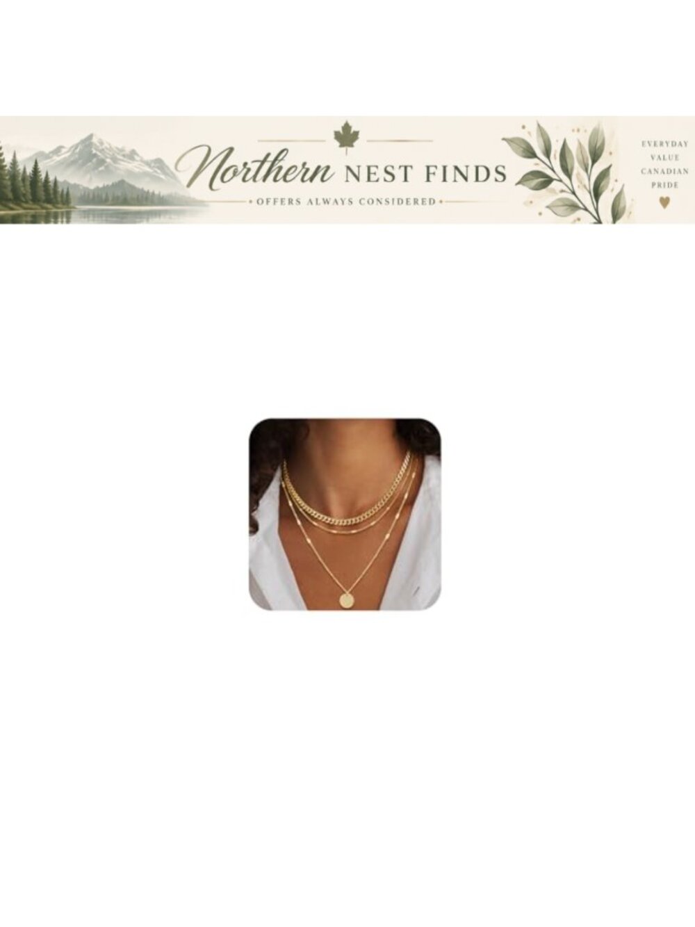 14K Gold Plated Layered Choker Necklace Set Stackable Cuban Link Disc Coin